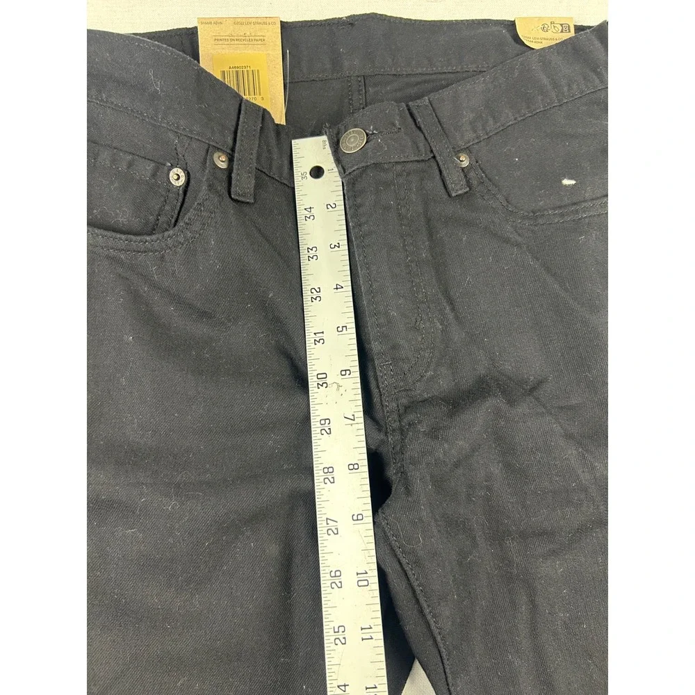 Levi 505 Work Straight Mens Jeans Black 28x30 NWT A46902371